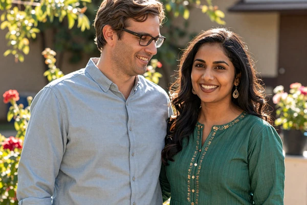 Daniel and Ananya - American man and Indian woman love story from international dating platform